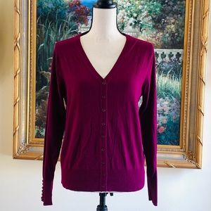 Made by Johnny Burgundy Cardigan